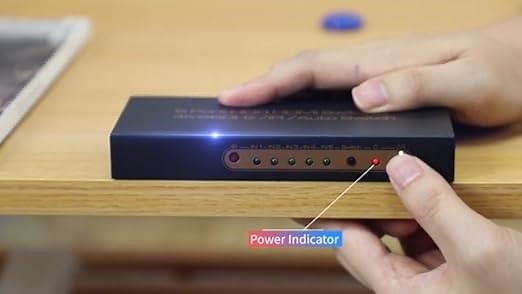 HDMI Switch with Remote，5 in 1 HDMI Switcher 4K@60Hz