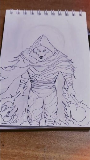 Puss in boots villan. Death . Black pen art . #sam art 09