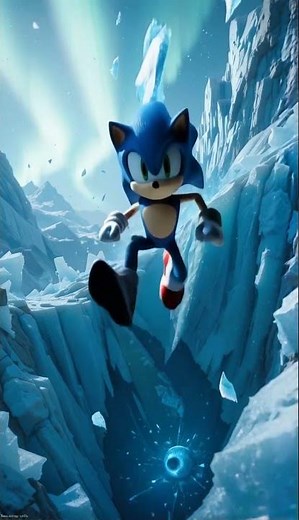 Sonic Ice Cliff Jump ❄️ | Chaos Leap Across Frozen Glacier Ruins!