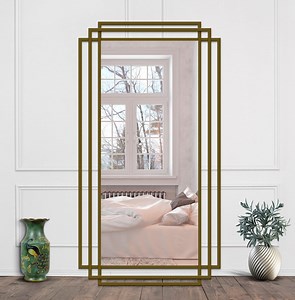 Gold Windowpane Full Length Mirror - Modern Metal Frame, - Etsy Canada