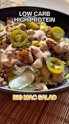 Low Carb High Protein Big Mac Salad 😍🤤 #bigmac #salad