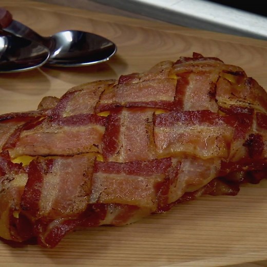 For a new twist on your breakfast burrito, replace the tortilla with a bacon weave! See more life-changing foods on the season premiere of Kitchen Sink at 11a|10c. | Food Network