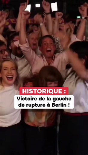 🎉 Immense victoire de Die Linke aux élections municipales de Berlin, qui fait plus que doubler son score. La CDU (droite) et les socialistes (SPD) se prennent une nouvelle claque électorale, preuve que leur alliance au niveau national est profondément désapprouvée. Bravo à nos alliés @dielinke et à Elif Eralp qui deviendra la nouvelle maire de Berlin. A l'image de Zohran Mamdani à New-York, elle a fait campagne sur la crise du logement pour sortir la ville de la main des spéculateurs immobilier