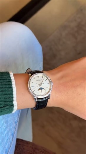 Moonlight, diamonds, and perfect timing 34mm JLC Master Ultra Thin Moon #watch