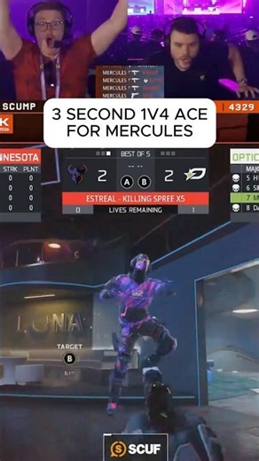 MERCULES 1V4 ACE IN 3 SECONDS #optic #MERCULES #1v4