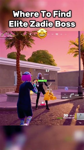 Where To Find ELITE ZADIE BOSS in Fortnite 🤩 #fortnite #shorts