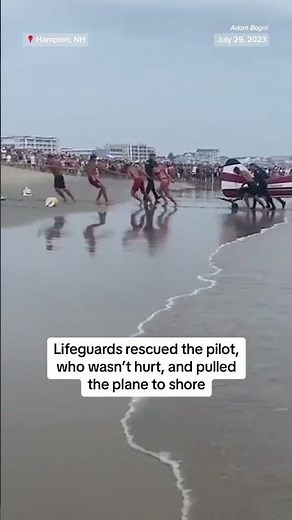 A small plane crashed into the ocean near a crowded New Hampshire beach. Nobody onboard was injured.