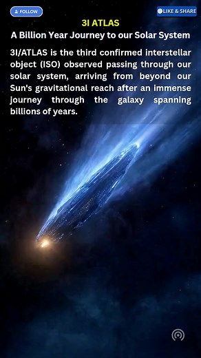 1.1K views · 20 reactions | 3IATLAS Billion Year Journey to Our Solar System - #InterstellarComet #HyperbolicOrbit#RareDiscovery | Enknowledgepedia | Facebook