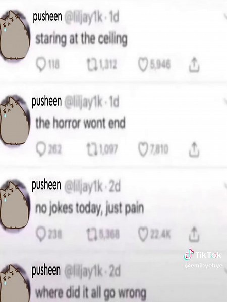 Sad Pusheen: Cute Depresion Moments and Reposts