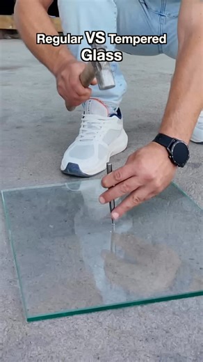 18K views · 10K reactions | Regular vs Tempered Glass  Which One Can Save Your Life!  We put Regular vs Tempered Glass to the ultimate test  Watch how they break, and discover which one is actually safer for you!  A huge thanks to @centrudesticla for performing the test and helping us show the real difference between the two types of glass.  #GlassTest #SafetyFirst #TemperedGlass | Vibler | Facebook