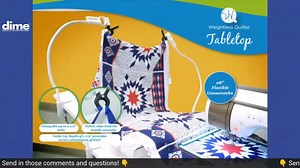 Tuesday Tip! Besides helping hold your medium-sized quilts, the Weightless Quilter Tabletop has many fun and helpful uses, watch Eileen showcase some of them! The Weightless Quilter Tabletop clamps can become those extra pair of hands you may need in your studio from time to time. #TuedayTip #machineembroidery #weightlessquiltertabletop #quilting | DIME by OESD