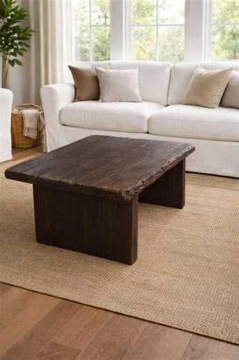 Handcrafted Reclaimed Wood Coffee Table, Rustic Farmhouse Center Table - Etsy
