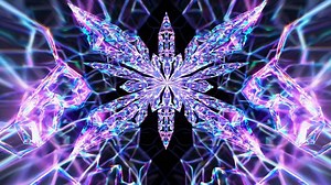 Alien Hud, Crystalline Interface, Glowing Fractals. Free Stock Video