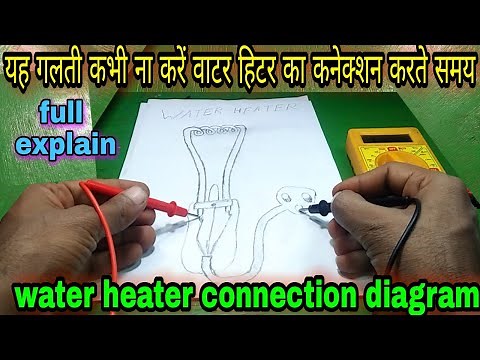 Immersion water heater connection diagram | how to repair immersion water heater | water heater