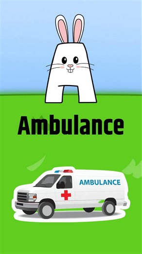 A to G Vehicles Name for Kids 🚑 Learn Transport Names! #shorts