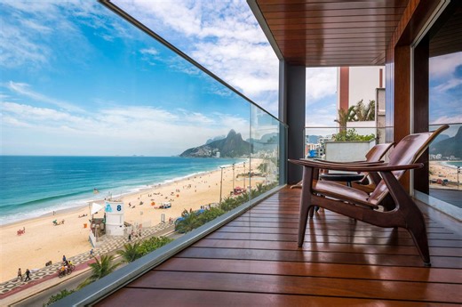 This High-design Rio de Janeiro Hotel Has a Rooftop Pool Overlooking the City's Most Iconic Beach