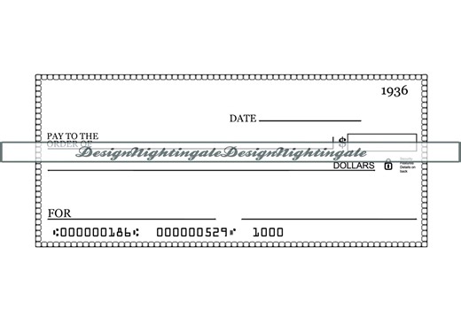 Blank Check Template SVG, Money Clipart (digital Download) - Etsy