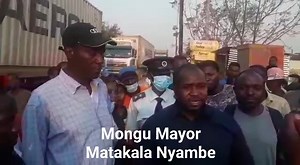 Trucks caring Mukula logs impounded in Mongu this afternoon. | Oblate Radio Liseli