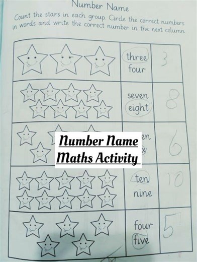 Number Name Maths Activity | Homeschool Guide