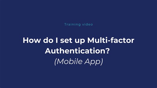 How do I set up Multi-factor Authentication on the mobile app?