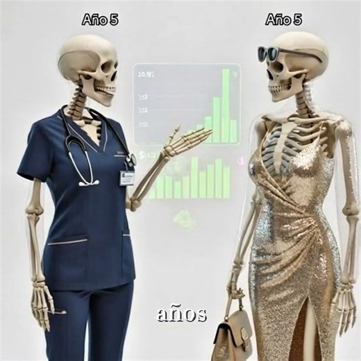 ¿QUIEN GANA MÁS EN 15 AÑOS? MODELO DE ONLYFANS VS ENFERMERA TITULADA #skeleton #viral