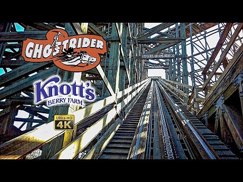 2025 Ghost Rider Roller Coaster On Ride Front Seat 4K POV Knott's Berry Farm