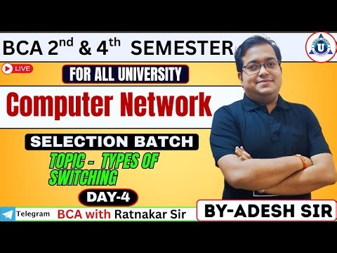 BCA 2nd & 4th Sem | Computer Network | Types of switching | Day 5 | By Adesh Sir