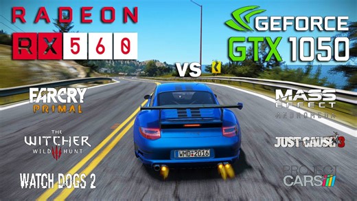 RX 560 vs GTX 1050 test in 6 games (Ryzen 1500x)