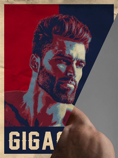 How to Create a Retro GIGACHAD Poster | Vintage Graphic Design Tutorial #ductuyendesign