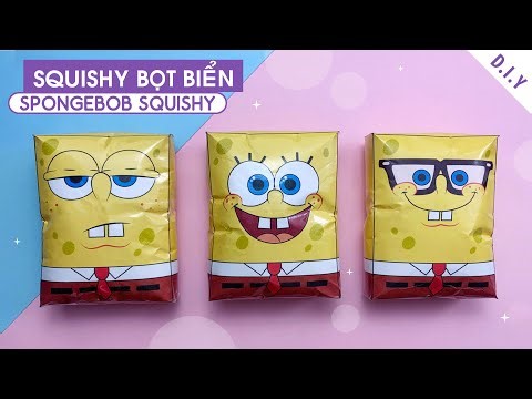 DIY Spongebob Squishy / How To Make Spongebob Squishy Toys / Make Squishy Spongebob out of Paper