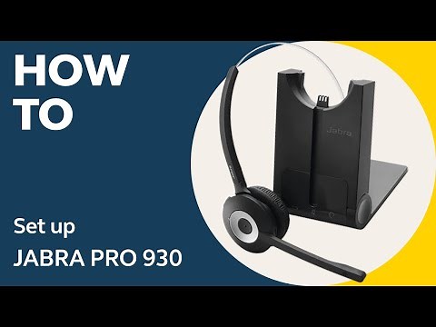 Jabra Pro 930: How to set up | Jabra Support
