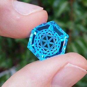 37K views · 718 shares | Geodesica in topaz custom cut, nfs. Thanks for all the love and support, as always, couldn't do this without you all | Chris Lawrie Lapidary Art - Gemstone Alchemy | Facebook