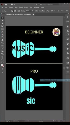 How to Use Envelope Distort for Text in Illustrator | Creative Typography Tutorial #illustratortips