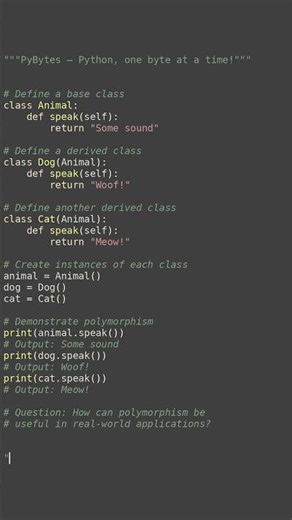 class inheritance polyorphism #python #showcase