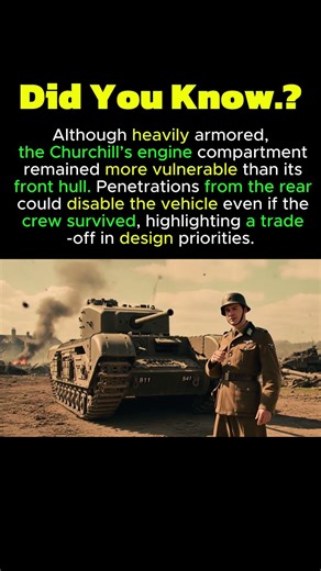 Churchill Tank Weakness You Didn’t Know! Rear Engine Vulnerability Explained #militaryhistory #ww2