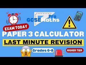 Watch This Before Your GCSE Maths CALCULATOR Exam! Final Revision Maths Calculator Paper 3 June 2026