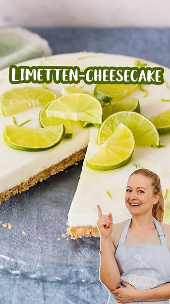 Limetten-Cheesecake ohne Backen 🍋☀️| NO BAKE Lemon Cheesecake | Einfach Backen