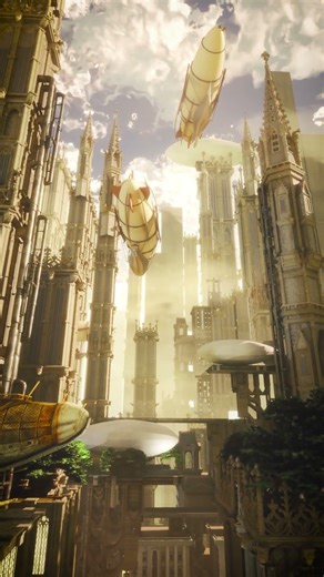 The Great Port of the Air - City Sequence (Unreal Engine) #unrealengine #noai #steampunk
