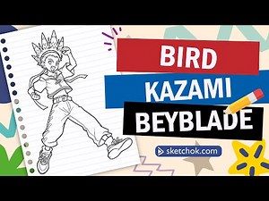 How to Draw Robin Bird Kazami from Beyblade X 🎨 Anime Drawing