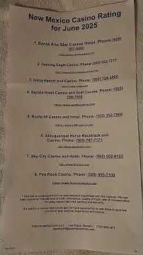 June 2025 New Mexico Casino Ratings. We are reporting on Casinos we have played at and experiences.