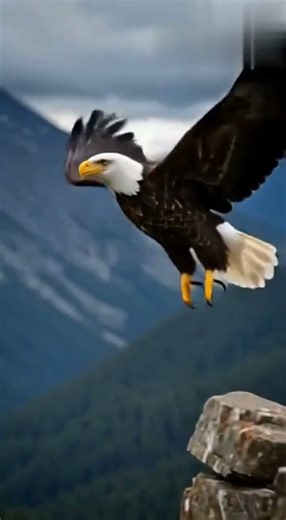 🦅 Majestic Eagle Flying High Above the Mountains | Nature’s King in 4K