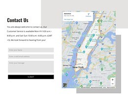 Contact us block with shapes - Html Code Example by Nicepage