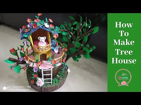 How to Make Tree House Craft | Tree House Model for School Project | DIY Miniature Tree House
