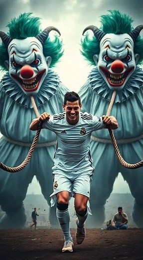 Messi, Neymar & Mbappé’s Joker vs Ronaldo’s Jokers | Epic AI Football Battle#aifunnyshorts