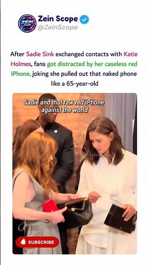 Why Is Sadie Sink’s Red iPhone Always Naked?! #sadiesink #katieholmes
