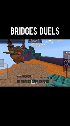 Minecraft Bridge Duels ☠️#minecraft #duels #shorts #minecraftbuticanttouchgrass