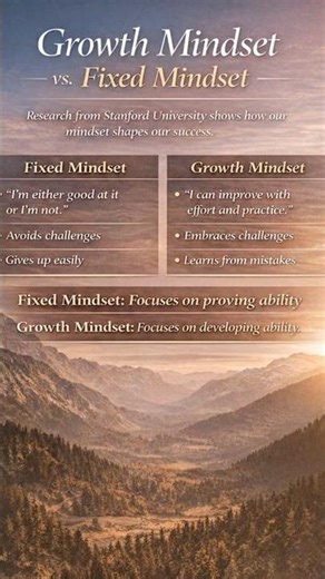 Fixed vs. growth mindset differences, see description and subscribe please