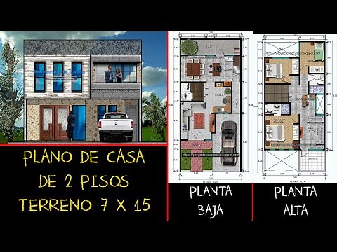 HOUSE PLANS WITH MEASUREMENTS ON A 7 X 15 M PLOT