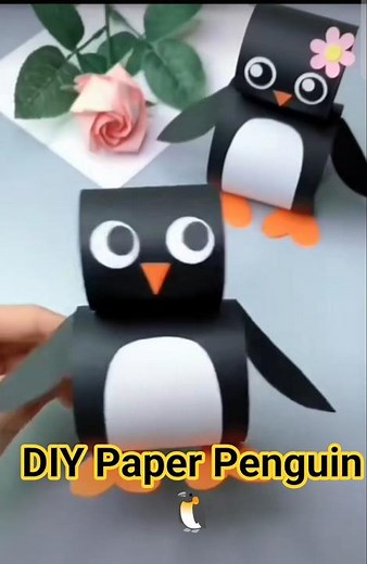 DIY Paper Penguin 🐧 | Easy & Fun Craft for Kids | Step by Step Tutorial