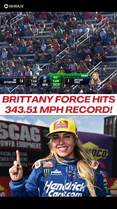 Brittany Force and Cornwell Tools break the national speed record again!🔥🏁 #NASCAR #nascarracing #motorsport #NHRA | EssentiallySports Nascar